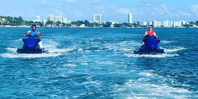 Affordable jet ski rental with stunning Miami skyline views