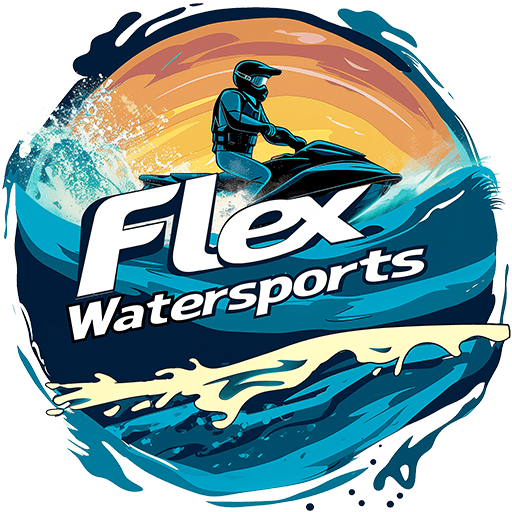 Flex Watersports Rentals, Logo Jet Ski Logo, Jet Ski Rental